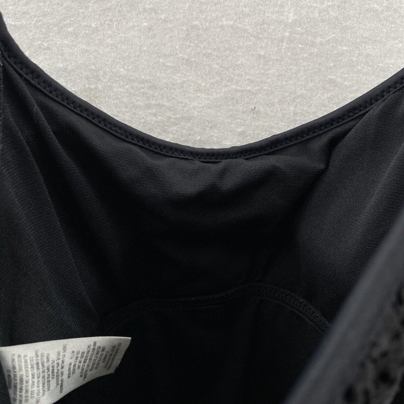 Mossimo Black‎ Crochet Off Shoulder Swimsuit Womens SMALL One Piece Black Lace - Picture 9 of 12
